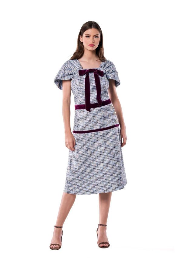Tweed Skirt in Blue