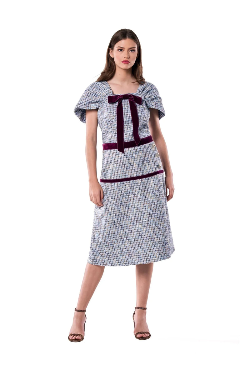 Tweed Skirt in Blue