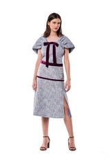 Tweed Skirt in Blue